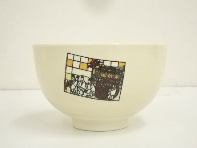 【粟田焼】　菓子鉢　能絵　萬珠堂 粟田焼】菓子鉢能絵萬珠堂